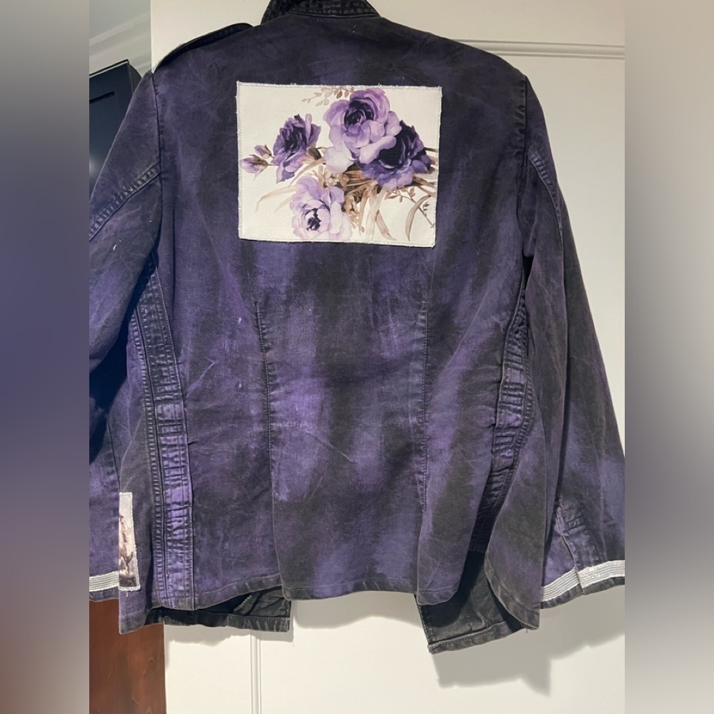 Purple Cotton Jacket Size S/M Chore coat - Picture 4 of 9